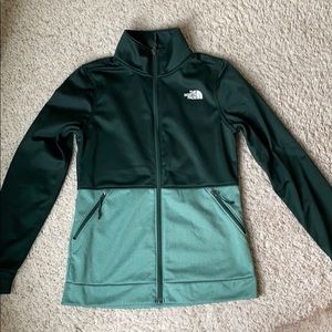 The North Face Dark and Light Green Full-Zip Sweatshirt